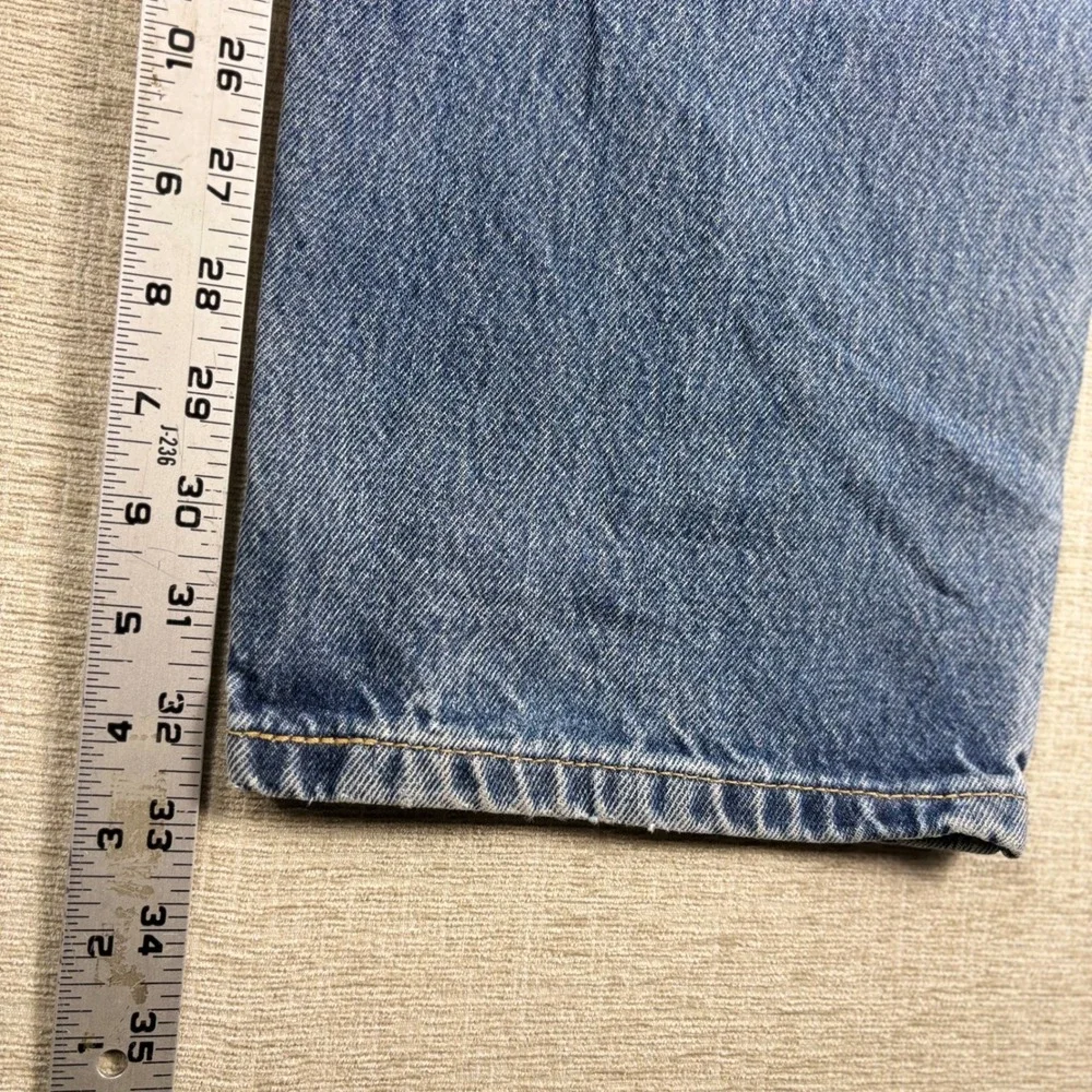 Levis 505 Mens 36x34 Light Distress Jeans Thigh Fade ** Vintage Style ** Denim